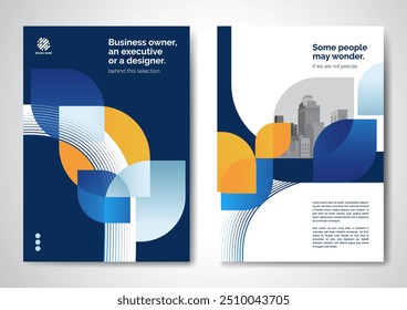 Template vector design for Brochure, AnnualReport, Magazine, Poster, Corporate Presentation, Portfolio, Flyer, infographic, layout modern with blue color size A4, Front and back, Easy to use and edit.