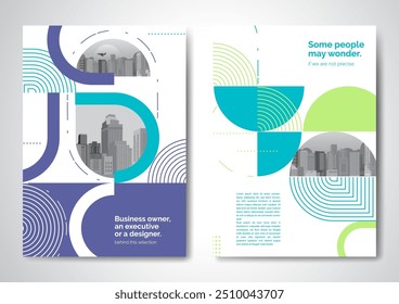 Template vector design for Brochure, AnnualReport, Magazine, Poster, Corporate Presentation, Portfolio, Flyer, infographic, layout modern with blue color size A4, Front and back, Easy to use and edit.