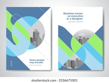 Template vector design for Brochure, AnnualReport, Magazine, Poster, Corporate Presentation, Portfolio, Flyer, infographic, layout modern with blue color size A4, Front and back, Easy to use and edit.