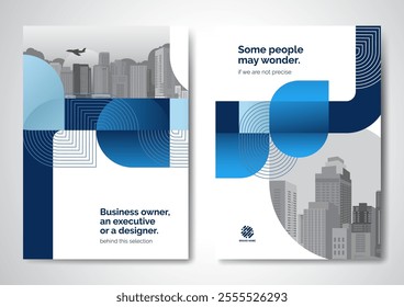 Template vector design for Brochure, AnnualReport, Magazine, Poster, Corporate Presentation, Portfolio, Flyer, infographic, layout modern with blue color size A4, Front and back, Easy to use and edit.