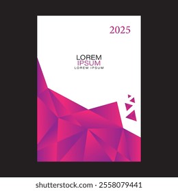 Template vector design for Brochure, AnnualReport, Magazine, Poster, Corporate Presentation, Portfolio, Flyer, infographic, layout modern with purple color size A4, Easy to use and edit.