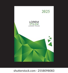 Template vector design for Brochure, AnnualReport, Magazine, Poster, Corporate Presentation, Portfolio, Flyer, infographic, layout modern with Green color size A4, Easy to use and edit.