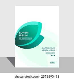 Template vector design for Brochure, AnnualReport, Magazine, Poster, Corporate Presentation, Portfolio, Flyer, infographic, layout modern with Green color size A4, Easy to use and edit.