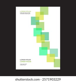Template vector design for Brochure, AnnualReport, Magazine, Poster, Corporate Presentation, Portfolio, Flyer, infographic, layout modern with Green color size A4, Easy to use and edit.