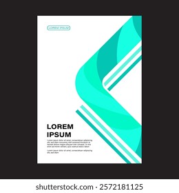 Template vector design for Brochure, AnnualReport, Magazine, Poster, Corporate Presentation, Portfolio, Flyer, infographic, layout modern with Green color size A4, Easy to use and edit.