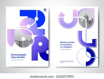 Template vector design for Brochure, AnnualReport, Magazine, Poster, Corporate Presentation, Portfolio, Flyer, infographic, layout modern with blue color size A4, Front and back, Easy to use and edit.