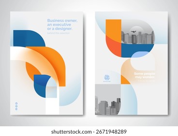Modelo de design vetorial para Brochura, Relatório Anual, Revista, Pôster, Apresentação Corporativa, Portfólio, Panfleto, infográfico, layout moderno com tamanho de cor azul A4, Frente e verso, Fácil de usar e editar.