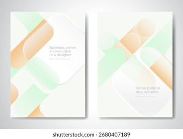 Diseño de Vector de Plantilla para folleto, informe anual, revista, póster, presentación Corporativa, Cartera, volante, infografía, diseño moderno con tamaño de color verde A4, frontal y posterior, fácil de usar.