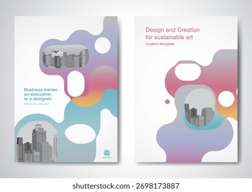 Modelo de design vetorial para Brochura, Relatório Anual, Revista, Pôster, Apresentação Corporativa, Portfólio, Panfleto, infográfico, layout moderno com tamanho de cor azul A4, Frente e verso, Fácil de usar e editar.