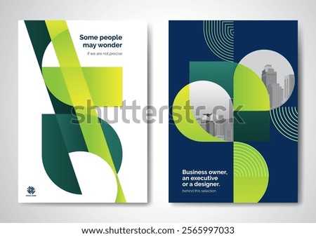 Template vector design for Brochure, AnnualReport, Magazine, Poster, Corporate Presentation, Portfolio, Flyer, infographic, layout modern with blue color size A4, Front and back, Easy to use and edit.
