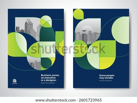 Template vector design for Brochure, AnnualReport, Magazine, Poster, Corporate Presentation, Portfolio, Flyer, infographic, layout modern with blue color size A4, Front and back, Easy to use and edit.