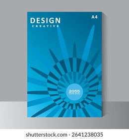 Template vector design for Brochure in blue and white color, Annual Report, Magazine, Poster, Corporate Presentation, Portfolio, Flyer, infographic, layout with blue color size A4,