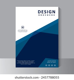 Template vector design for Brochure, Book cover, Annual Report, Magazine, Poster, Corporate Presentation, Flyer, modern with blue print ready color, A4 size