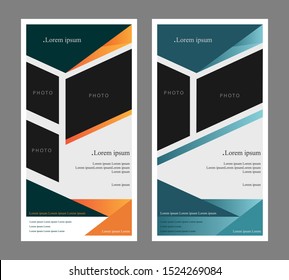Template vector design for Brochure, Magazine, Poster, Portfolio, Flyer, infographic, layout modern with blue color