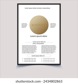 Plantilla de diseño vectorial para Folleto, Revista, Cartel, Presentación Corporativa, Portafolio, Volante, infografía, diseño moderno con color verde tamaño A4, Frente y espalda, Fácil de usar.