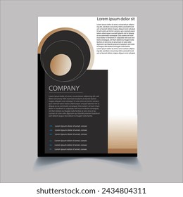 Template vector design for Brochure, Magazine, Poster, Corporate Presentation, Portfolio, Flyer, layout modern with Green colour size A4, Front and back, Easy to use.