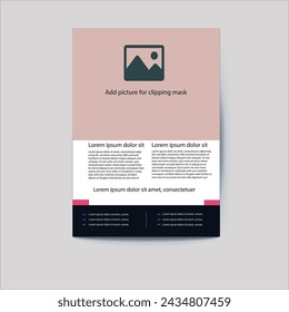 Plantilla de diseño vectorial para Folleto, Revista, Cartel, Presentación Corporativa, Portafolio, Volante, diseño moderno con color verde tamaño A4, Frente y espalda, Fácil de usar.