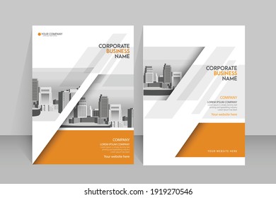 Template vector design for Brochure ,Poster, Corporate Presentation, Portfolio, Flyer, layout modern with color size A4, Front and back, Easy to use and edit