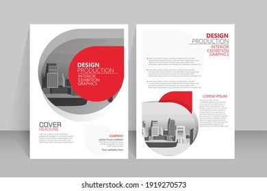 Template vector design for Brochure ,Poster, Corporate Presentation, Portfolio, Flyer, layout modern with color size A4, Front and back, Easy to use and edit