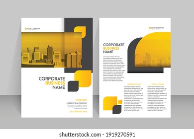 Template Vector Design For Brochure ,Poster, Corporate Presentation, Portfolio, Flyer, Layout Modern With Color Size A4, Front And Back, Easy To Use And Edit