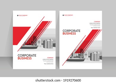 Template vector design for Brochure ,Poster, Corporate Presentation, Portfolio, Flyer, layout modern with color size A4, Front and back, Easy to use and edit