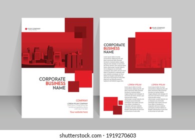 Template vector design for Brochure ,Poster, Corporate Presentation, Portfolio, Flyer, layout modern with color size A4, Front and back, Easy to use and edit