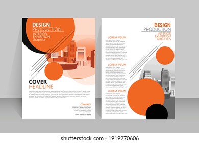 Template vector design for Brochure ,Poster, Corporate Presentation, Portfolio, Flyer, layout modern with color size A4, Front and back, Easy to use and edit