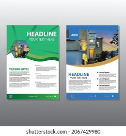 Diseño de vector de plantilla para folletos, póster, presentación corporativa, portafolio, volante, diseño moderno con tamaño de color A4, fácil de usar y editar