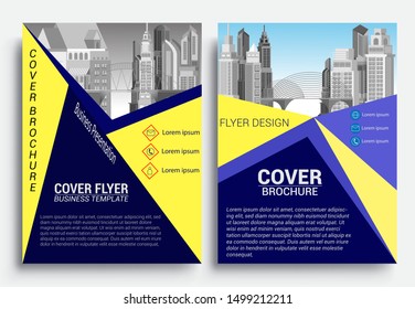 Template vector design for Business brochure flyer design layout template, report, poster, flyer background with geometric background