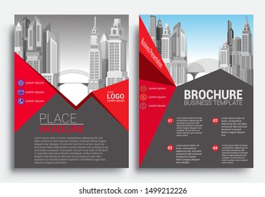 Template vector design for Business brochure flyer design layout template, report, poster, flyer background with geometric background