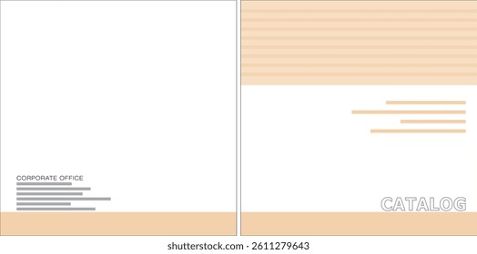 Template vector design for Catalog, Brochure, Annual Report, Magazine, Poster, Corporate Presentation, Portfolio, Flyer, infographic, layout, Front and back, Easy to use and edit.