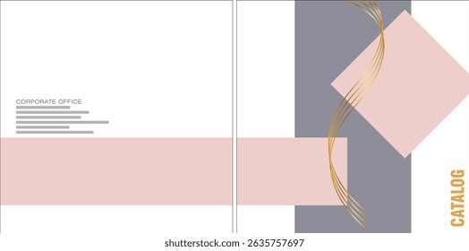 Diseño de Vector de Plantilla para Catálogo, folleto, informe anual, revista, póster, presentación Corporativa, Cartera, volante, infografía, diseño, frontal y posterior, fácil de usar y editar.