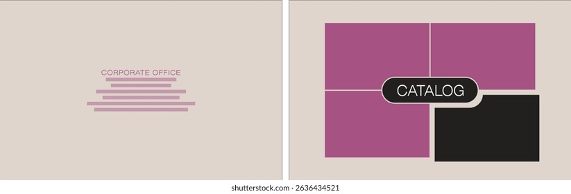 Template vector design for Catalog, Brochure, Annual Report, Magazine, Poster, Corporate Presentation, Portfolio, Flyer, infographic, layout, Front and back, Easy to use and edit.