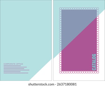 Template vector design for Catalog, Brochure, Annual Report, Magazine, Poster, Corporate Presentation, Portfolio, Flyer, infographic, layout, Front and back, Easy to use and edit.