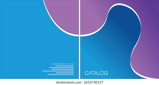 Diseño de Vector de Plantilla para Catálogo, folleto, informe anual, revista, póster, presentación Corporativa, Cartera, volante, infografía, diseño, frontal y posterior, fácil de usar y editar.