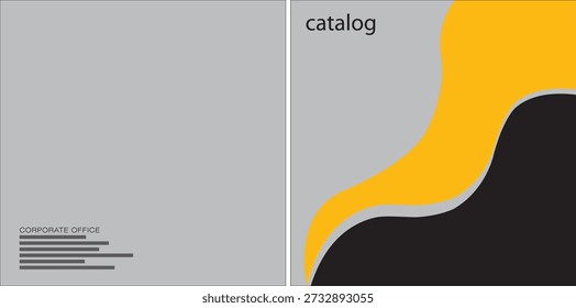 Vorlage, Vektordesign für Katalog, Broschüre, Geschäftsbericht, Magazin, Poster, Unternehmenspräsentation, Portfolio, Flyer, Buchcover, Banner. Bericht. Geschäftspräsentation, Markenidentität. Magazin, Infografik, Layout modern, Vorder- und Rückseite, Einfach zu bedienen und zu bearbeiten.