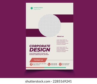 Template vector design for corporate flyer, Brochure, Annual Report, Magazine, Poster, Corporate Presentation, Portfolio, Modern layout with A4 size, Easy to use and edit.