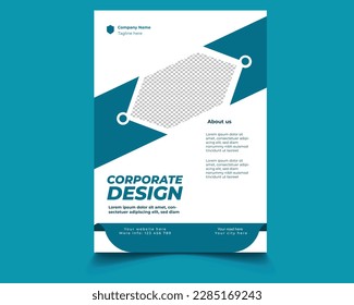 Template vector design for corporate flyer, Brochure, Annual Report, Magazine, Poster, Corporate Presentation, Portfolio, Modern layout with A4 size, Easy to use and edit.