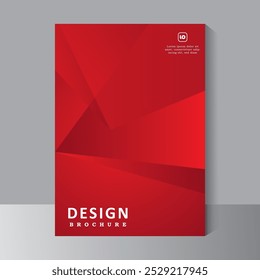 Diseño de Vector de Plantilla para portada, catálogo, folleto, informe anual, presentación Corporativa, Cartera, volante, diseño moderno, carteles, Anuncio, Plantilla de Vector tamaño A4 con color rojo