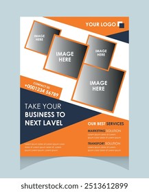 Modelo de vetor design para folheto, Relatório Anual, Revista, Pôster, Apresentação Corporativa, Portfólio, Panfleto, infográfico, layout moderno com tamanho de cor azul A4. Fácil de mudar de cor.