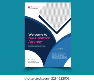 Template vector design for Flyer Brochure, Annual Report, Magazine, Poster, Corporate Presentation, Portfolio, Modern layout with A4 size, Easy to use and edit.