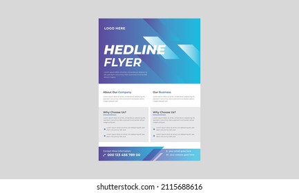 Template vector design for flyer, Business abstract vector template, Headline flyer design template, Magazine, Poster, Corporate Presentation, Portfolio, Flyer, layout .