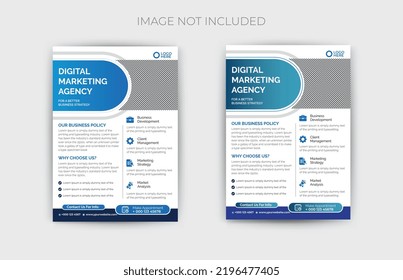 Template vector design for Flyer, Magazine,  Corporate Design,  Flyer, layout modern with colorful size A4, Front and back, Easy to use and edit.