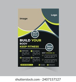 Template vector design for, , Magazine Brochure, cover modern layout, annual report, poster, flyer in A4 with colorful triangles, Front and back, Easy
