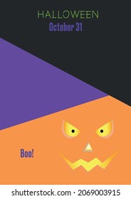 Template with vector design of halleoween with space to write text - Halloween party.