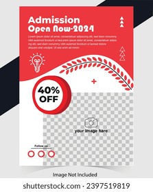 Template vector design, new Admission flyer, Business Flyer, Brochure Design, Magazine, Poster, Banner, Flyer design template, Admission Flyer design
