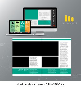 Template vector design ready for use for brochure, annual report or magazine