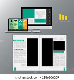 Template vector design ready for use for brochure, annual report or magazine