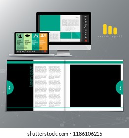 Template vector design ready for use for brochure, annual report or magazine