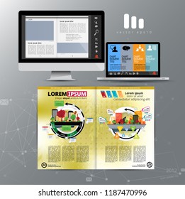 Template vector design ready for use for brochure, annual report or magazine